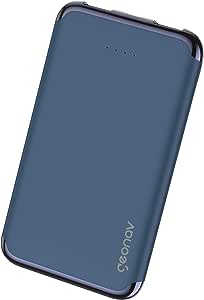 Geonav Power Bank, Carregador Portátil Universal 6.000mAh, 2 portas USB 2.1A, Led Indicador de bateria, PB6KMB, Azul