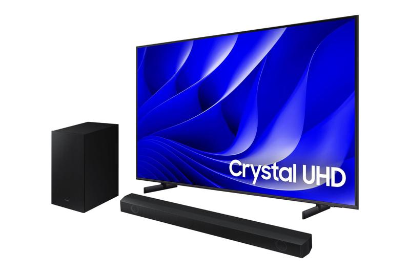 Smart Big TV 75" Crystal UHD 4K 75DU8000 2024 + Soundbar HW-B550/ZD - Samsung