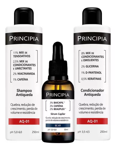Principia Kit Antiqueda Trio Shampoo + Condicionar + Sérum