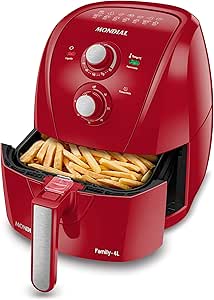 Fritadeira Sem Óleo Air Fryer 4L, Mondial, Vermelho, 1500W, 110V - AFN-40-FR