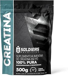 Creatina Monohidratada 500g - 100% Pura Importada - Soldiers Nutrition