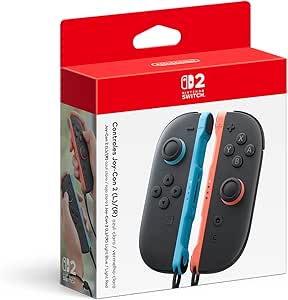 Controles Joy-Con 2 Azul Claro e Vermelho Claro