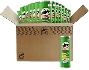 Pack Salgadinho Batata Frita Pringles Creme e Cebola 109g com 18 unidades