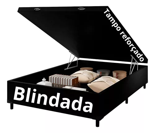 Cama Box Bau Casal Premium ( Blindada ) Super Reforçada