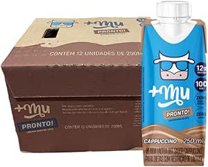 +Mu Mulkshake Bebida Proteica Láctea UHT Sabor Cappuccino - Pack 12 unidades