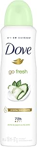 Desodorante Antitranspirante Aerosol Dove Go Fresh Pepino e Chá Verde 150ml (A embalagem pode variar)