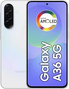 Celular Samsung Galaxy A36 5G 256GB, 6GB RAM, Câmera 50MP, IP67, Super AMOLED 6.7", Recursos AI, Branco