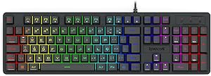Teclado Membrana Gamer Redragon Netherbane Iluminação Rainbow Preto ABNT2 K521-R PT