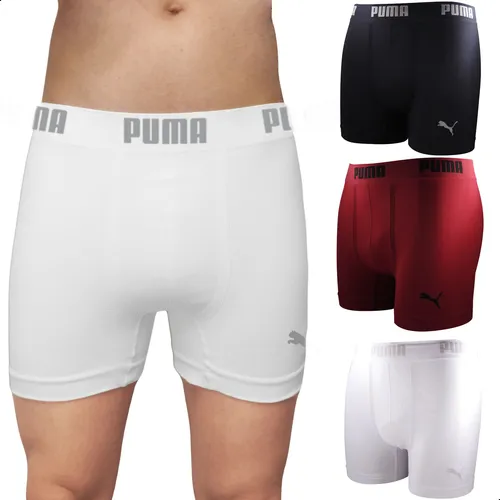 Kit 3 Cueca Boxer Puma Respirável Cós 40m Masculino Original