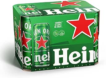 Heineken Cerveja Pilsen, Lata 350ml, Pack 12 Unidades