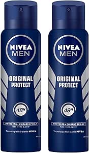 NIVEA MEN Kit Desodorante Antitranspirante Aerossol Original Protect 48h 150ml (2 unidades)