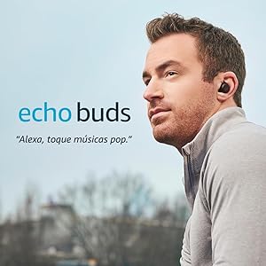Echo Buds (Última geração): Fones de ouvido sem fio com cancelamento de ruído ativo e Alexa | Estojo de recarga sem fio