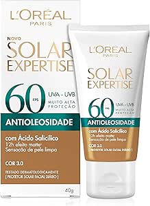 Protetor Solar Facial L'Oréal Paris Solar Expertise Antioleosidade Fps60 Cor 3.0 Média 40G