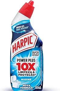Harpic Desinfetante Sanitário Líquido Power Plus Desodorizador 200Ml Preto