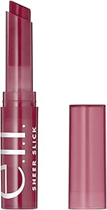e.l.f. Sheer Slick Lipstick, Hydrating Lipstick For Sheer Color With A Shiny Finish, Infused With Vitamin E, Vegan & Cruelty-free, Black Cherry