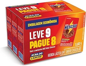 Nescau Achocolatado Zinho Chocolate Nestlé 180 Ml Pack Leve 9 Pague 8