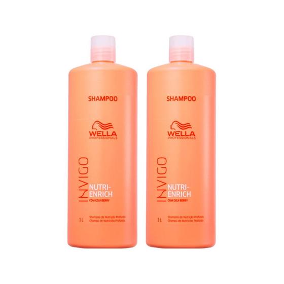Kit Wella Professionals Invigo Nutri Enrich Shampoo 1000ml - 2 Unidades
