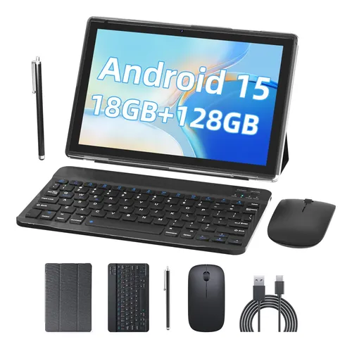 Android 15 Tablets, 2 In 1 Tablet 10 Inch With Keyboard, ...