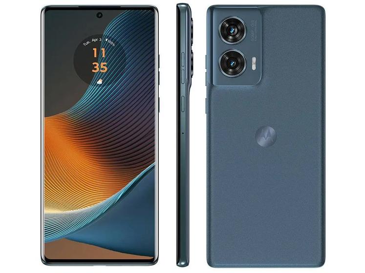 Smartphone Motorola Edge 50 Fusion 256GB Blue Teal 5G 8GB RAM 6,7" Câmera Sony Dupla Selfie 32MP Dual Chip