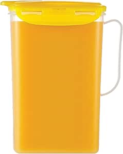 Jarra LockNlock Aqua Fridge Door, com alça, sem BPA, 2 litros, amarelo/transparente