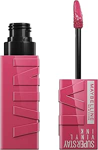 Maybelline NY Batom Líquido Longa Duração, Acabamento Espelhado e Brilho Instantâneo Super Stay Vinyl Ink Coy 4,2ml