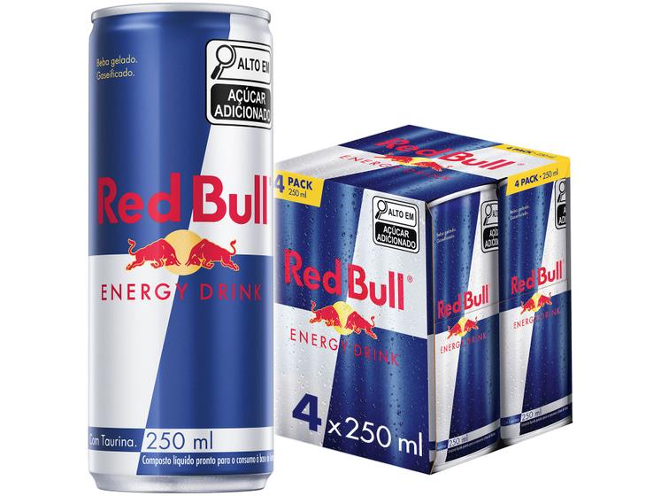 Bebida Energética Red Bull Energy Drink 250ml - 4 Unidades