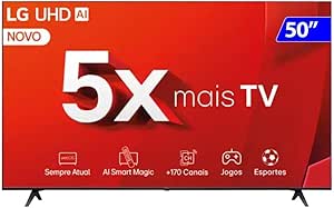 Smart TV 4K 50" LG UHD 50UT8050 Processador a5 Ger7 AI Alexa/Chromecast integrado Otimizador de Jogos webOS 24 Controle Smart Magic