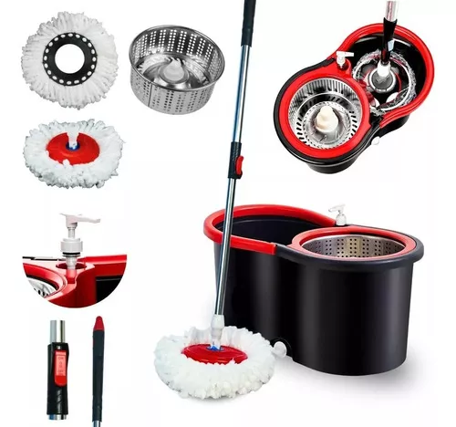 NYBC Giratório 140cm mop vermelho e preto em