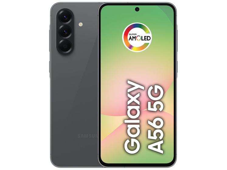 Smartphone Samsung Galaxy A56 128GB 5G 8GB RAM Preto 6,7" Câm Tripla + Selfie 12MP