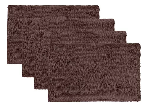 Kit 4 Tapetes De Banheiro 40x60 Antiderrapante Bolinha Macio