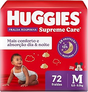 Huggies Fralda Roupinha Supreme Care M 72 Un