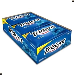 Chiclete Trident Hortelã Sem Açúcar - Caixa com 21 unid. de 8g