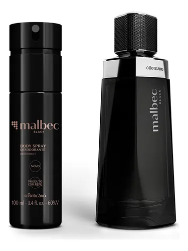 Combo Malbec Black:  Desodorante Colônia 100ml + Body Spray 100ml