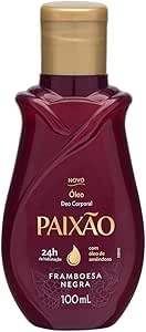 Paixão Óleo Corporal Framboesa Negra Com Ação Desodorante Tamanho: 100 Ml (Pacote De 1)