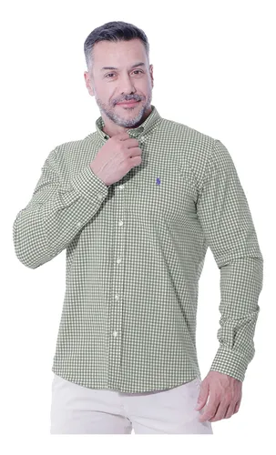 Camisa Ralph Lauren Slim Fit Stretch Poplin Verde Oliva