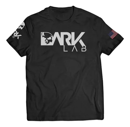 Camiseta Dry-fit  Preta Caveira Unisex Dark Lab