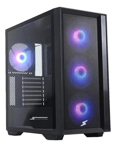 Gabinete Gamer Superframe Hawk, Rgb, Mid Tower, Com 3 Fans