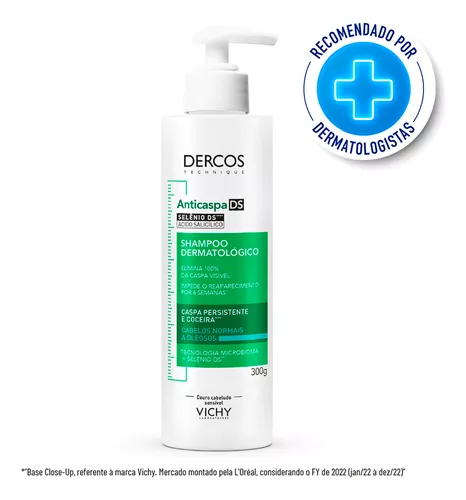 Shampoo Anticaspa De Cabelos Normais A Oleosos Dercos 300g Vichy