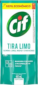 Cif Desinfetante Para Uso Geral Tira-Limo Com Cloro Sachê 450Ml Refil Econômico