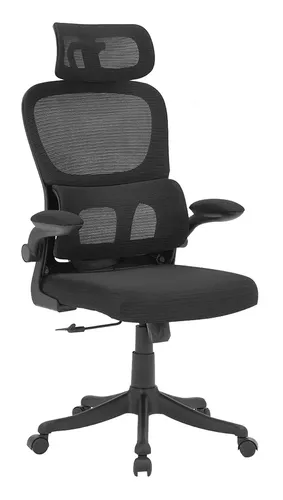 Cadeira de escritório Python Fly XHOCB07 ergonômica preta com estofado de mesh