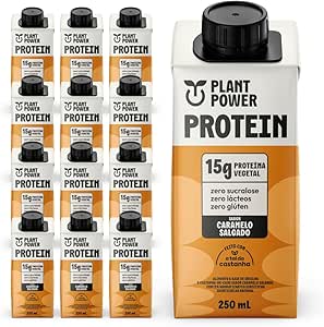 ?P?ack Plant Power Bebida Vegetal sabor Caramelo Salgado - 15g de proteína?, ?250ml?, 12 unidades