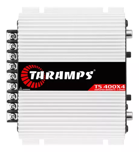 Modulo Taramps Ts400x4 Amplificador Som Automotivo 400w 2 Ohms Digital 400rms 4 Canais Entrada Rca Potencia Carro Moto Caminhonete Picapes SUV T400 Ts 400 Watts Estereo, Sub, Falante, Drivers, Tweters