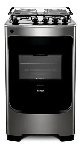 Fogão Consul 4 Bocas Cor Inox Com Acendimento Automático - C
