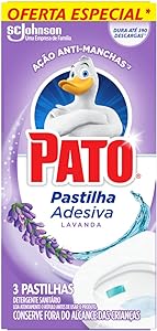 Pato Desodorizador Sanitário Pastilha Adesiva Lavanda 3 unidades promocional