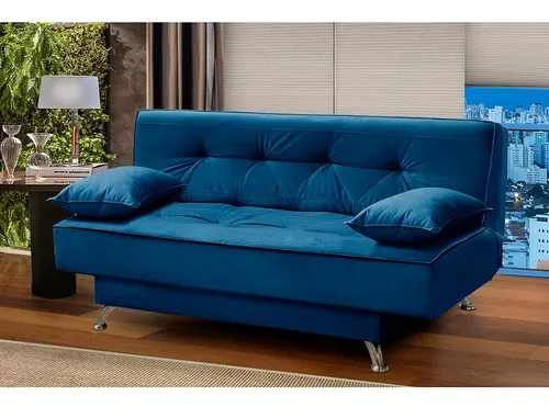 Sofá Cama 1,80m França Suede Várias Cores