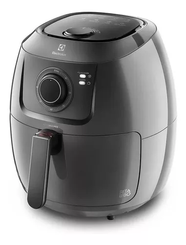 Air fryer Fritadeira Sem Óleo Elétrica Electrolux 6,5L Family Cesto Removível Com Timer 1700W de potência EAF50 Grafite Efficient Por Rita Lobo 127v