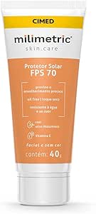 Milimetric Skincare Protetor Solar Facial FPS 70 Sem Cor 40g