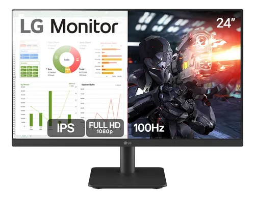 Monitor PC Gamer LG 24MS500 24” IPS 100Hz Full HD HDMI 2x