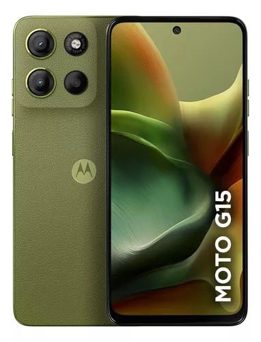 Smartphone Motorola Moto G15 - 256gb 12gb(4GB RAM +8GB RAM Boost) E Camera 50mp Com Ai E Night Vision Bateria De 5200 Mah Tela Fhd+ 6.7 Com Superbrilho Nfc - Verde