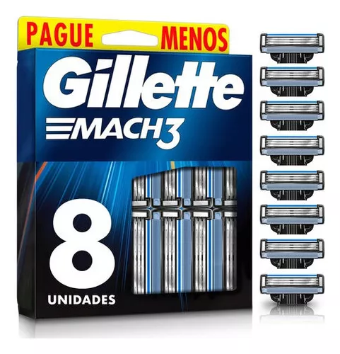 Carga para Aparelho Gillette Mach3 Leve 8 Pague 6
